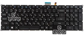 клавиатура для ноутбука Acer Predator 17X GX-791, GX-792 черная c подсветкой