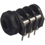 S2BBBPCA, SOCKET, 1/4" JACK, SWITCHED, 3POLE