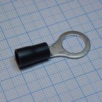 RV5.5-10 Black, наконечник кабельный кольцевой с изоляцией d=10.5мм, сеч ...