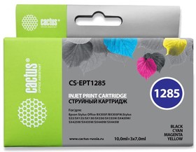 Фото 1/5 Картридж струйный Cactus CS-EPT1285 T1285 черный/голубой/ пурпурный/желтый набор (31мл) для Epson Stylus SX125/SX425W/ SX420W/S22/Office BX3
