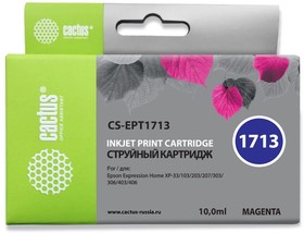 Фото 1/9 Картридж струйный Cactus CS-EPT1713 17XL пурпурный (10мл) для Epson XP-33/103/203/207/ 303/306/403/406