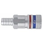 103202005, Brass, Steel Pneumatic Quick Connect Coupling, 13mm Hose Barb