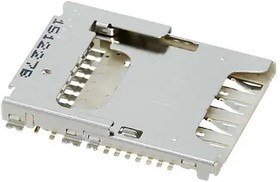 104168-1620, Memory Card Connector, Push / Pull, MicroSD, Poles - 8