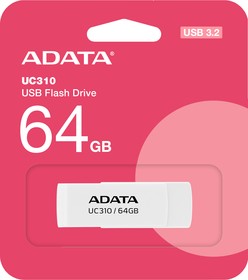 Фото 1/2 Флеш Диск A-DATA 64GB  UC310-64G-RWH  UC310, USB 3.2, белый