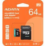 Флеш карта microSD A-DATA 64GB microSDXC Class 10 UHS-I U3 V30S A2 100/75 MB/s ...
