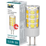 LLE-CORN-4-230-40-G4, Лампа LED CORN капсула 3,5Вт 230В 4000К керамика G4 IEK
