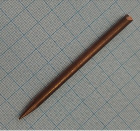 Жало паяльное 5* 75мм медное конус, (D-58C), цилиндрическое медное жало для паяльника, диаметр 5мм, длина 75мм
