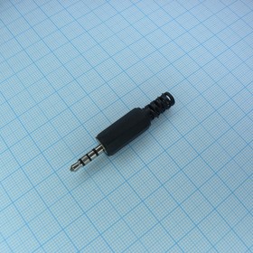 TRRS 3.5 (mini jack) штекер, Стерео штырь 4 конт | купить в розницу и оптом