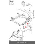 9223022, Сайлентблок OPEL Astra H (04-),Zafira B (05-) подрамника передний OE