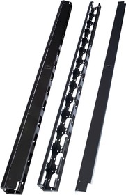 Фото 1/2 LANDE Кабельный органайзер вертикальный 47U, с крышкой, для напольных шкафов шириной 800 мм, 97х97х2109мм, комплект 2 шт, черный