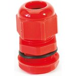 NGM12-RED, NGM Series Red Nylon Cable Gland, M12 Thread, 3mm Min, 6.5mm Max, IP68