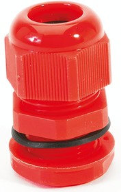 Фото 1/2 NGM12-RED, NGM Series Red Nylon Cable Gland, M12 Thread, 3mm Min, 6.5mm Max, IP68