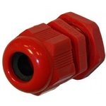 NGM12-RED, NGM Series Red Nylon Cable Gland, M12 Thread, 3mm Min, 6.5mm Max, IP68