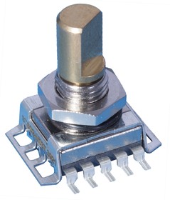 E33-ST652-M01T, 16 Pulse 2 bit Quadrature Mechanical Rotary Encoder with a 6 mm Slotted Shaft
