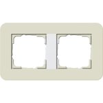 Gira E3 Песочный/Белый глянцевый Рамка 2-ая