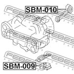 sbm-009, ПОДУШКА ДВИГАТЕЛЯ ПЕРЕДНЯЯ (SUBARU IMPREZA G11 2000-2007) FEBEST