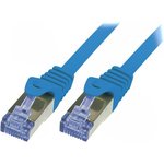 CQ3056S, Patch cord; S/FTP; 6a; stranded; Cu; LSZH; blue; 2m; 26AWG