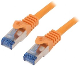 Фото 1/2 CQ3048S, Patch cord; S/FTP; 6a; stranded; Cu; LSZH; orange; 1.5m; 27AWG