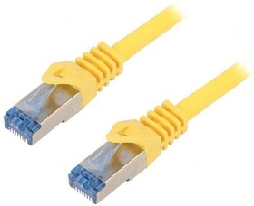 Фото 1/2 CQ3047S, Patch cord; S/FTP; 6a; stranded; Cu; LSZH; yellow; 1.5m; 27AWG