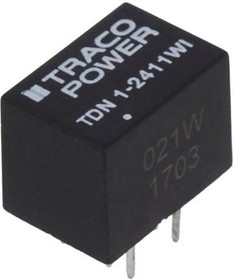 Фото 1/3 TDN 1-2411WI, Isolated DC/DC Converters - Through Hole 1W DIP Iso 9-36Vin 5Vout 200mA