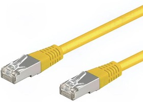 50166, Patch cord; F/UTP; 5e; stranded; CCA; PVC; yellow; 2m; 26AWG