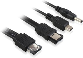 Фото 1/2 GC-ST506, Комплект кабелей 1m eSATAp- ESATA до 3Gbps + mini USB+ DC GCR, 7pin / 7pin / miniB 5p / DC