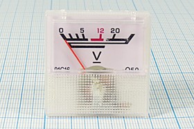 Головка измерительная Вольтметр, размер 40x40 мм, 20В, точность 5.0