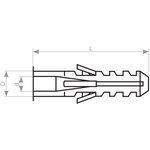 Hyperline FEN-06C Дюбель 6.0x30 (100 шт)