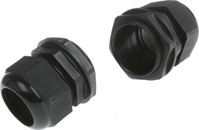 NGM50-BLK, NGM Series Black Nylon Cable Gland, M50 Thread, 30mm Min, 38mm Max, IP68