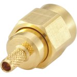 32S107-302L5, SMA Series, Plug Cable Mount SMA Connector, 50Ω ...