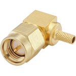 32S207-302L5, Cable connector, SMA angled, SMA, Brass, Plug, Right Angle, 50Ohm ...
