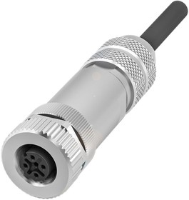 BCC03Y1, Circular Connector, 4 Contacts, Cable Mount, M12 Connector, Socket, IP67