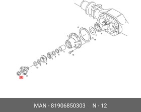 81906850303, Гайка m55x1,5-ck45v- sw65-dbl9400.00