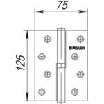 Съемная петля AB правая (413-5 125x75x2,5) бронза (2 шт) IN5430SR 18197