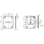 Накладка на сувальдный замок (ESC081/082) хром (2 шт) ESC.S-lift+S/K.set 31201