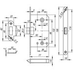 Защелка PLASTP96WC-50 (P96WC-50) BL черный 41771