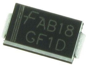 GF1D, Стандартный восстанавливающийся диод, 200 В, 1 А, Одиночный, 1 В, 2 мкс, 30 А