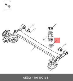 1014001681, ПОДКЛАДКА РЕЗИНОВАЯ АМОРТИЗ. ПРУЖИН, GEELY