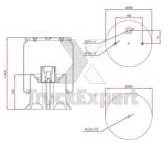 ED14157KP06, Подушка 4157NP06 со стаканом 2отв.M12 1отв.-штуц. M22 порш.пласт.1отв.M12 Schmitz,Wewel