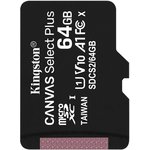 SDCS2/64GBSP, Флеш карта microSD 64GB Kingston microSDXC Class 10 UHS-I U1 ...