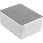 Silver Die Cast Aluminium Enclosure, IP66, Silver Lid, 114.7 x 89.7 x 55.1mm