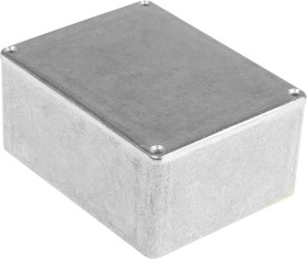Фото 1/9 Silver Die Cast Aluminium Enclosure, IP66, Silver Lid, 114.7 x 89.7 x 55.1mm