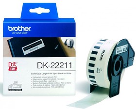 Фото 1/7 Картридж ленточный Brother DK22211 белый для Brother QL-570