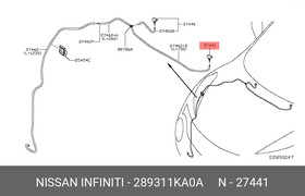 289311KA0A, Форсунка омывателя NISSAN JUKE (F15) (2011 )