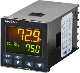 PXU41B20, PXU Panel Mount PID Temperature Controller, 48 x 48mm 1 Input, 2 Output 0-10 V dc, Relay, 100 → 240 V