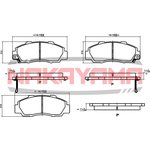 P0868NY, Тормозные колодки передние Honda Legend 3.2 90-,3.5 96-,NSX 90-,Odyssey ...