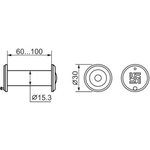 Дверной глазок оптика пластик DV 2/100-60/Z (VIEWER 2 DVZ) CP хром 27293