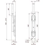 Торцевая задвижка D12x80 мм (TDB set 160-24) в комплекте с ригелем RIGEL-set/160 ...