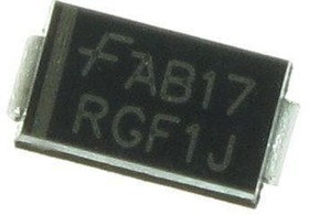 RGF1J, Диод: выпрямительный; SMD; 600В; 1А; 250нс; Упаковка: бобина,лента