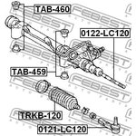 TRKB-120, Пыльник р/рейки TOYOTA LAND CRUISER PRADO GRJ12#,KDJ120,KZJ120 ...